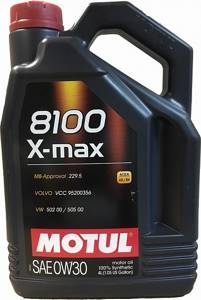 MOTUL 8100 X-MAX 0w30 A3/B4 4л. синтетика, VW 502.00 / 505.00 & VOLVO, масло моторное